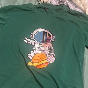 Green Astronaut Graphic Tee
